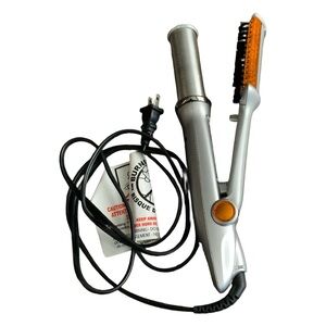 InStyler Original 1.25” Rotating Iron & Brush | Silver/Orange